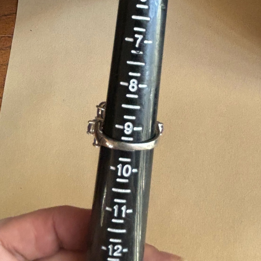 Large Silver & Amethyst Ring - image 8